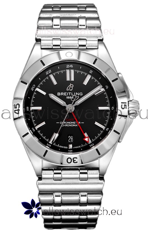 Breitling Chronomat Automatic GMT 40 Black Dial 1:1 Mirror Swiss Replica Watch 