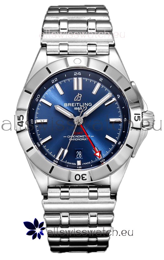 Breitling Chronomat Automatic GMT 40 Blue Dial 1:1 Mirror Swiss Replica Watch 