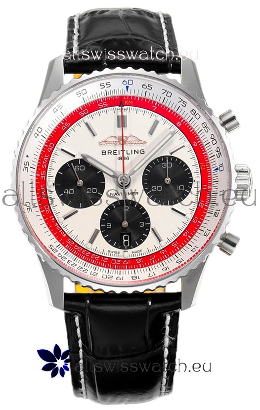 Breitling Navitimer B01 Boeing 747 Chronograph 43 White Dial - 904L Steel Casing 1:1 Mirror Swiss Replica