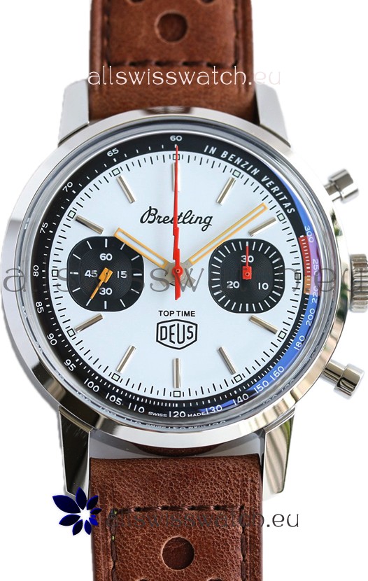 Breitling Top Time B01 Deus Edition Leather Strap 1:1 Mirror Swiss Replica Watch 