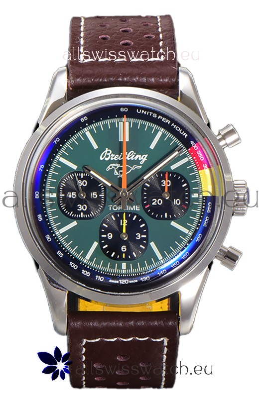 Breitling Top Time B01 Ford Mustang Leather Strap 1:1 Mirror Swiss Replica Watch 