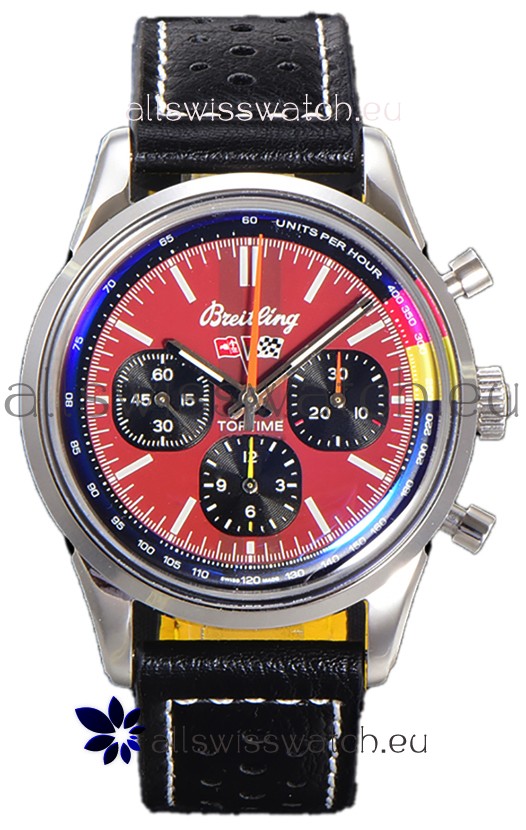 Breitling Top Time B01 Chevrolet Corvette Leather Strap 1:1 Mirror Swiss Replica Watch 