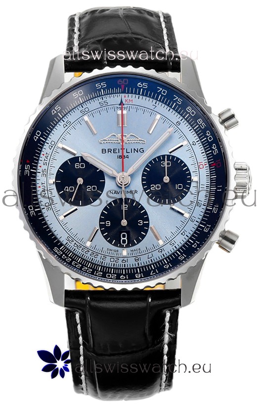 Breitling Navitimer B01 Chronograph 43 Blue Dial - 904L Steel Casing 1:1 Mirror Swiss Replica