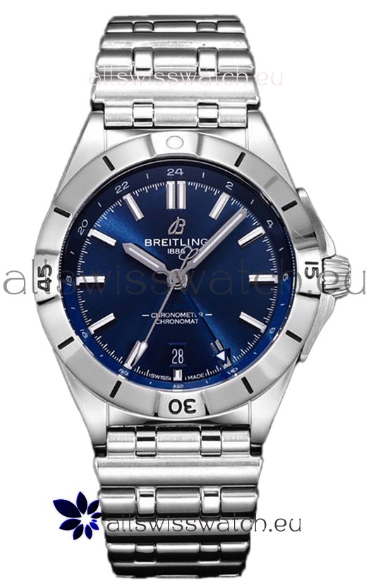 Breitling Chronomat Automatic GMT 40 Dark Blue Dial 1:1 Mirror Swiss Replica Watch 