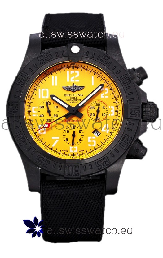 Breitling Avenger Hurricane Chronograph Yellow Dial 1:1 Mirror Swiss Replica Watch 