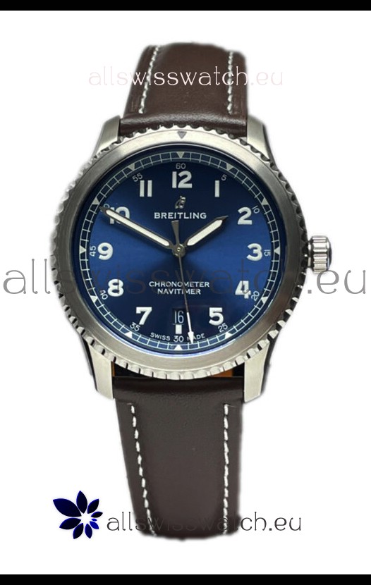 Breitling Navitimer Aviator 8 Automatic 41 Blue Dial 1:1 Mirror Swiss Replica Watch 