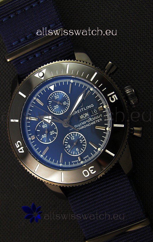 Breitling Superocean Heritage II Outerknown Blacksteel NATO Strap 1:1 Mirror Replica Watch 