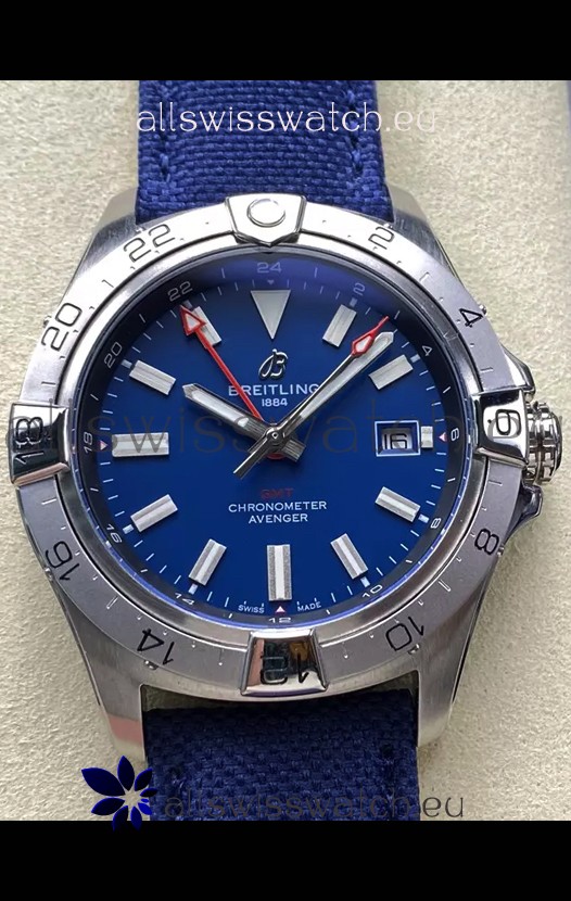 Breitling Avenger GMT Automatic 44 Swiss 1:1 Super Clone Replica Watch - Blue Dial 