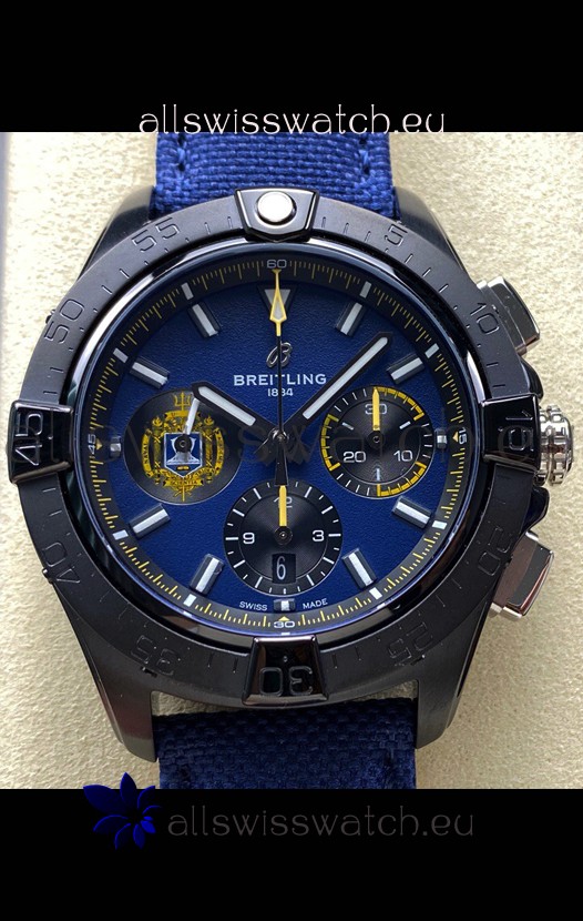 Breitling Super Clone Avenger B01 Chronograph 44 Dark Blue Dial 1:1 Mirror Swiss Replica Watch