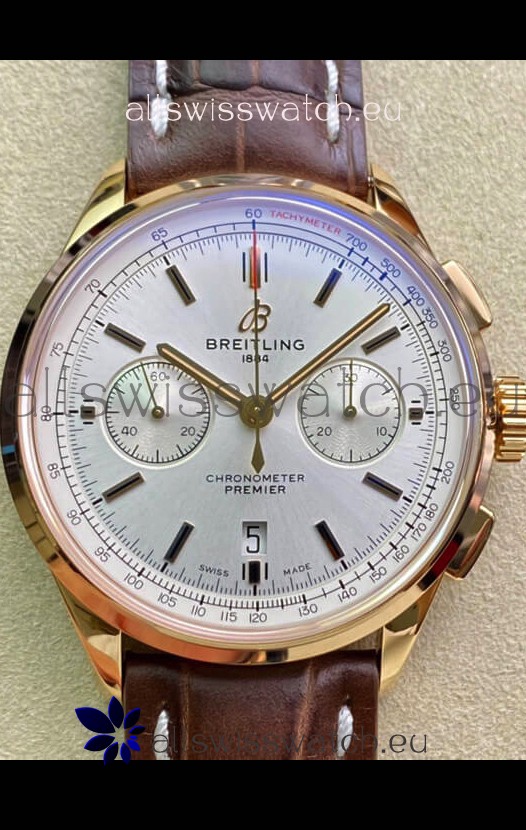 Breitling Premier B01 Chronograph 42 Edition Yellow Gold Casing - 1:1 Mirror Replica Watch