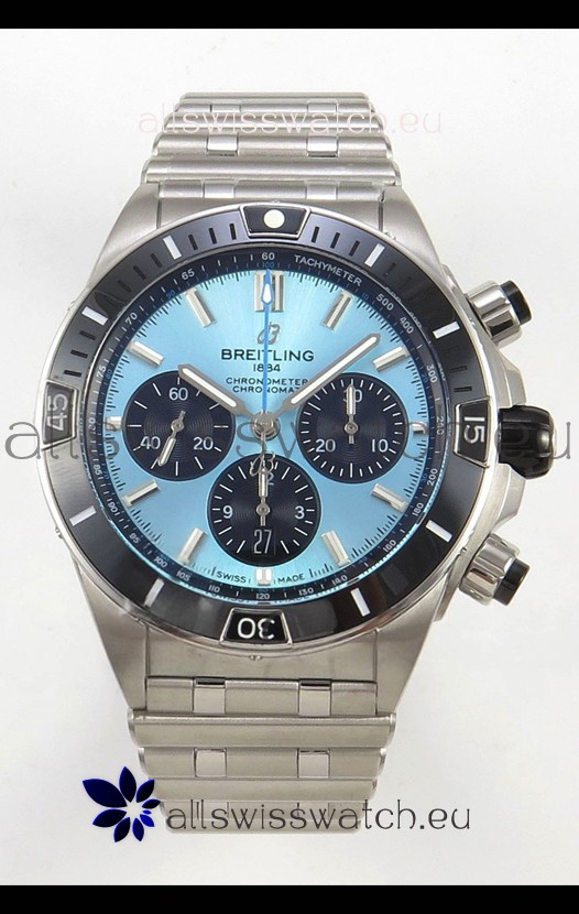 Breitling Chronomat Super Clone B01 42 Edition Swiss 904L Steel Watch Ice Blue Dial 