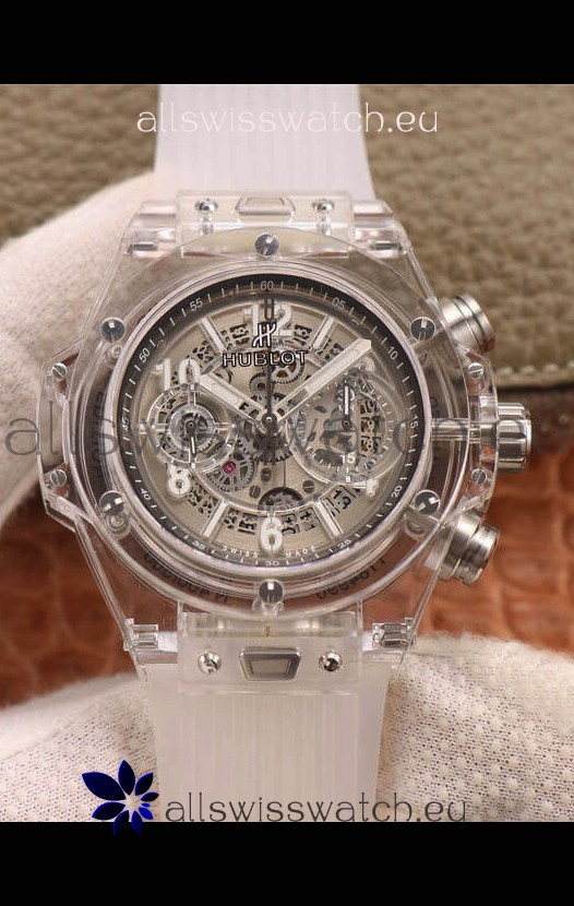 Hublot Big Bang Unico Clear Plexiglass Casing 1:1 Mirror Edition Swiss Replica Watch 