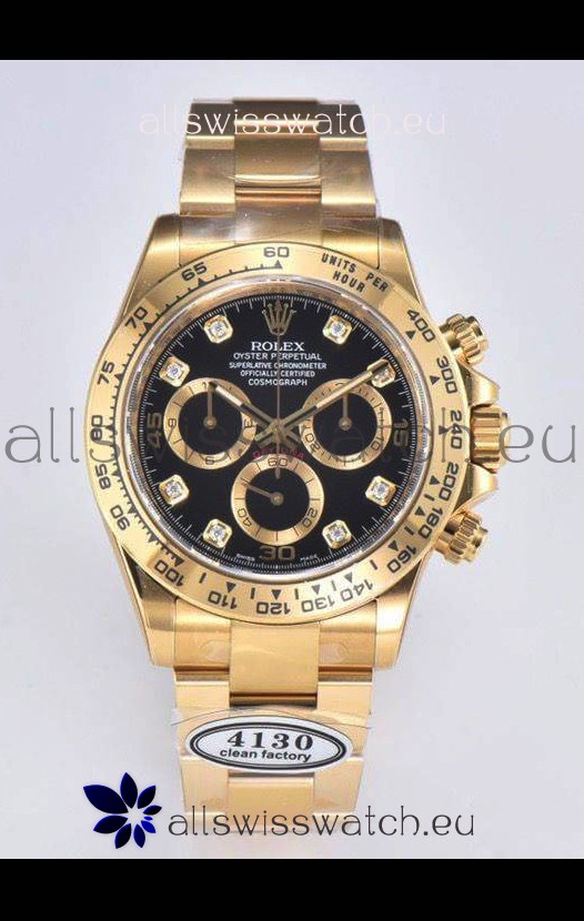 Rolex Cosmograph Daytona M116508-0016 Yellow Gold Original Cal.4130 Movement - 904L Steel Watch