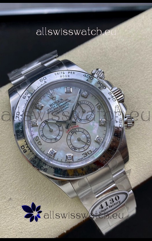 Rolex Cosmograph Daytona M116509-0064 Pearl Dial Cal.4130 Movement - 904L Steel Watch