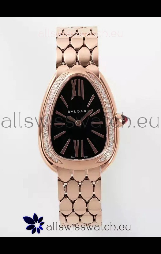 Bvlgari Serpenti Seduttori Edition in Rose Gold Casing Super Clone Watch