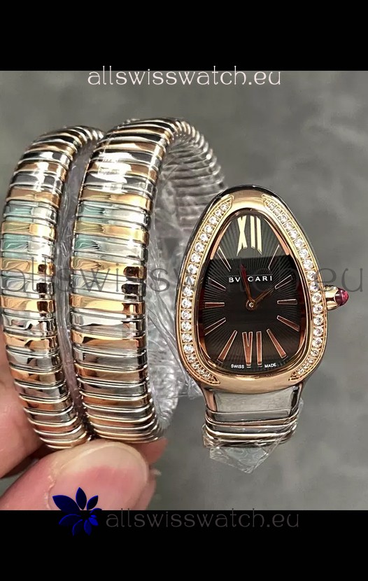 Bvlgari Serpenti Tubogas Double Spiral Two Tone Super Clone Replica Watch