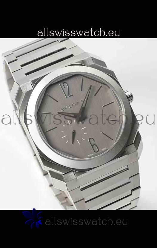 Bvlgari Octo Finissmo Brushed Steel Casing Super Clone Replica Watch