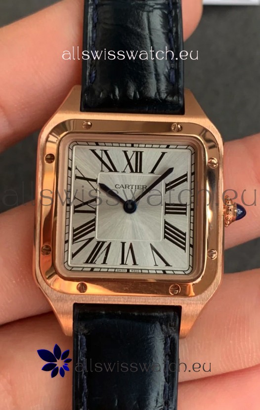 Cartier Santos Dumont 1:1 Mirror Swiss Replica Watch in Rose Gold Casing 38MM