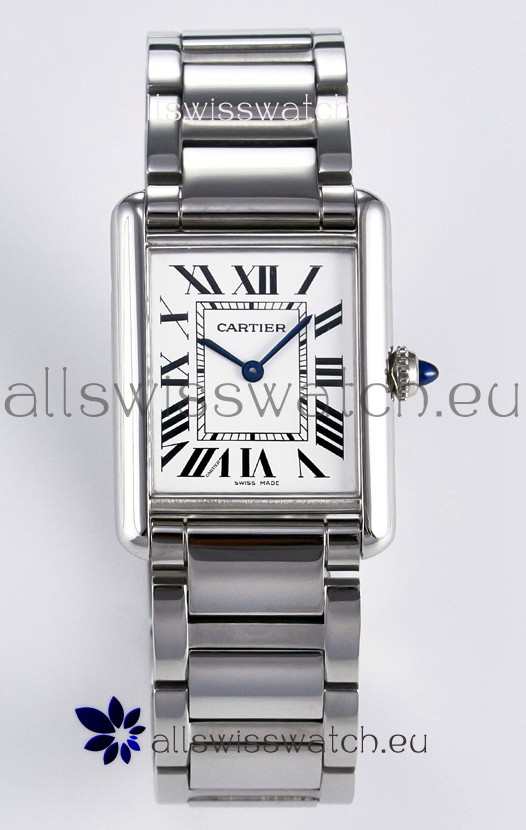Tank Must De Cartier Super Clone Swiss Replica Watch 33.7MM White Dial