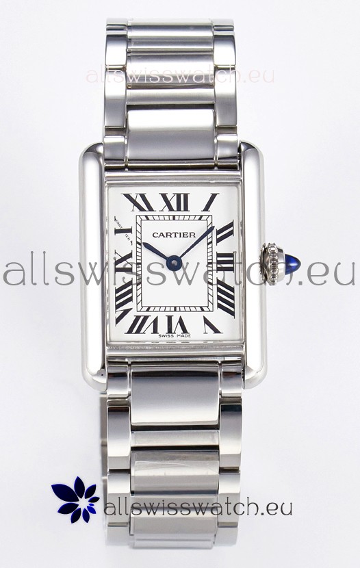 Tank Must De Cartier Super Clone Swiss Replica Watch 27MM White Dial