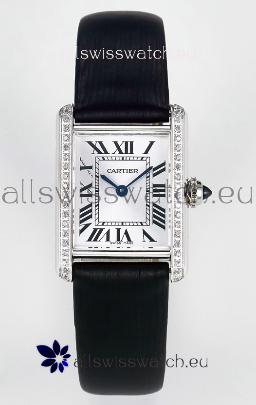 Tank Must Cartier Super Clone Edition 29MM Watch in Steel Casing White Dial 