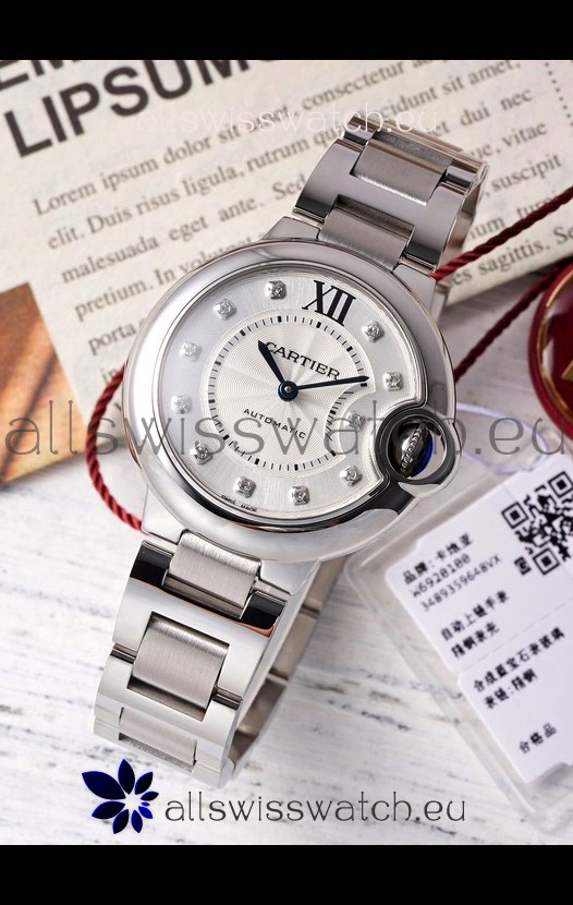 Ballon De Cartier Swiss Automatic 1:1 Mirror Quality 33MM in Steel Casing