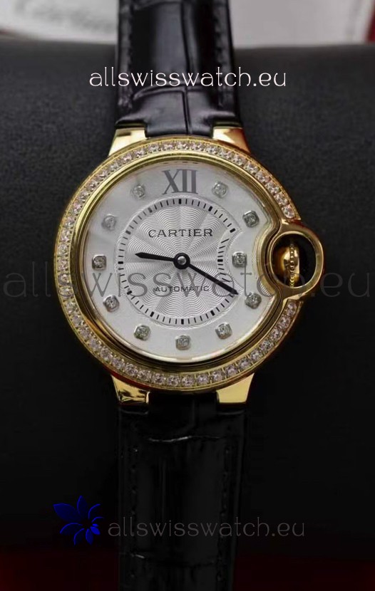 Ballon De Cartier Swiss Automatic 1:1 Mirror Quality 33MM in Yellow Gold Plating