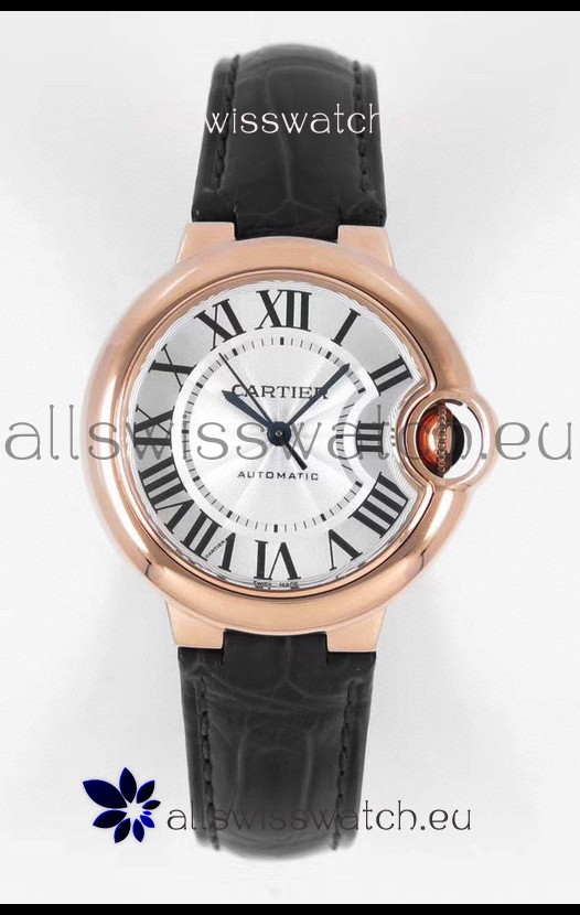 Ballon De Cartier Swiss Automatic 1:1 Mirror Quality 33MM in Rose Gold Plating