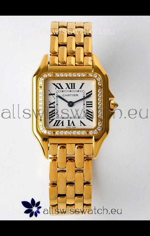 PANTHERE de Cartier Edition 27MM 1:1 Mirror Swiss Watch Yellow Gold Casing