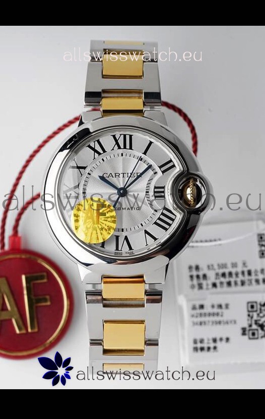 Ballon De Cartier Swiss Automatic 1:1 Mirror Quality 33MM in 2 Tone Yellow Gold Casing
