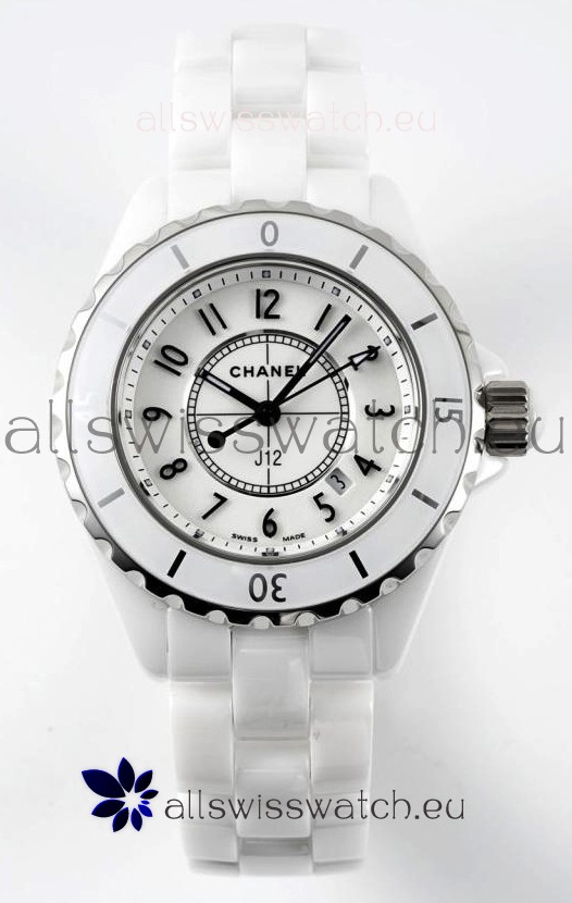 Chanel J12 Ladies White Ceramic Casing Watch 1:1 Mirror Replica Watch 