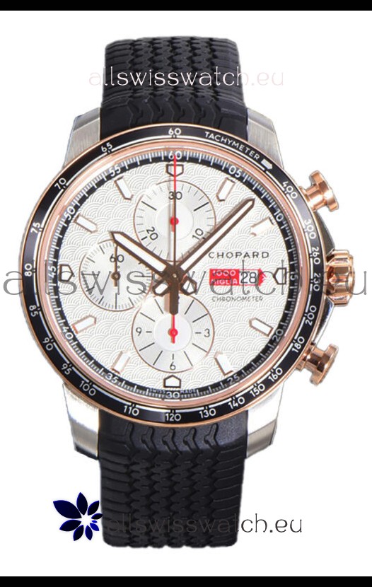 Chopard Mille Miglia GTA Chronograph Two Tone 1:1 Mirror Replica - White Dial 