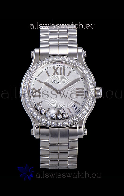 Chopard Happy Sport 1:1 Mirror Swiss Automatic Replica Watch 36MM in 904L Steel Casing White Dial