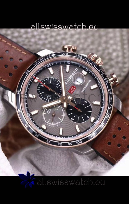 Chopard Classic Racing Chronograph 1:1 Mirror Replica Watch in Steel Casing - Grey Dial 