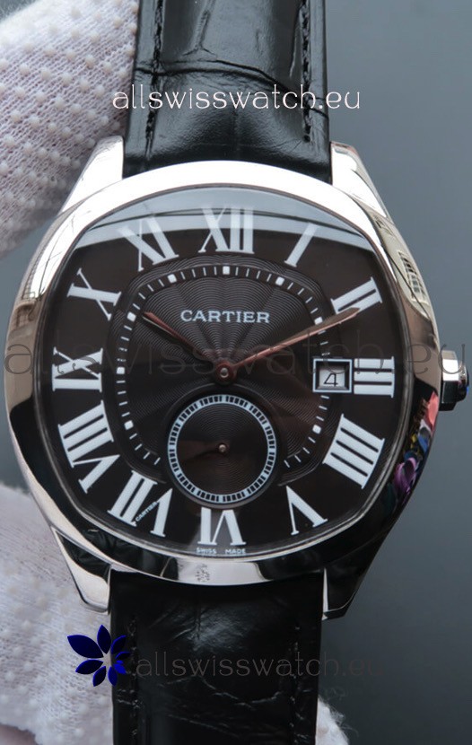 Drive De Cartier 1:1 Mirror Replica Watch in Stainless Steel - White Dial 
