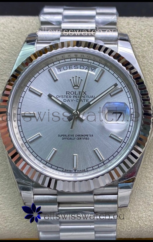 Rolex Day Date Presidential 904L Steel 40MM - Steel Dial 1:1 Mirror Quality Watch