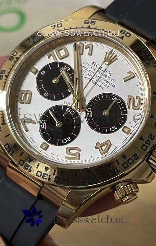 Rolex Cosmograph Daytona 116528 Yellow Gold Original Cal.4130 Movement - 904L Steel Watch