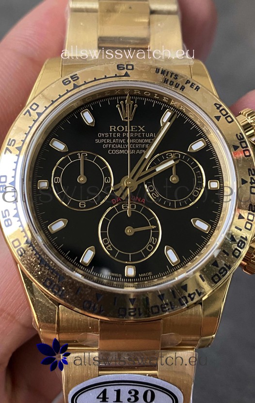 Rolex Cosmograph Daytona 116508 Yellow Gold Original Cal.4130 Movement - Improved Ultimate 904L Steel Watch