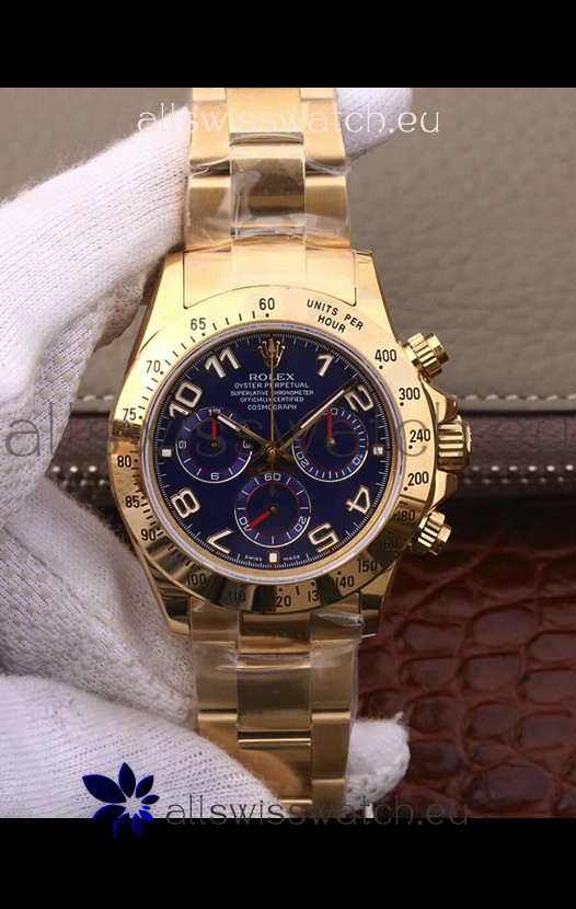 Rolex Cosmograph Daytona 116508 Yellow Gold Original Cal.4130 Movement - 904L Steel Watch
