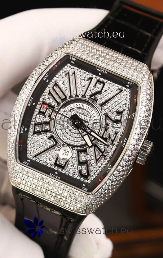 Franck Muller Vanguard Edition Swiss Replica Watch - Black Numerals
