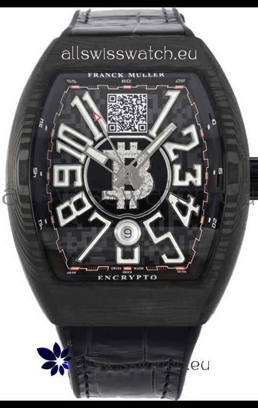 Franck Muller Vanguard Encrypto BTC V45 Carbon Casing Swiss Replica Watch