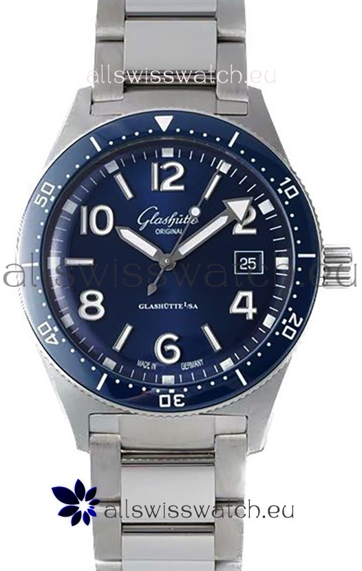 Glashütte SeaQ Divers Edition 1:1 Superclone Swiss Replica Watch Blue Dial 