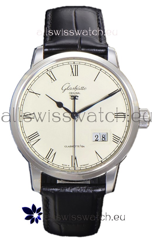 Glashütte Senator Excellence Panorama Date Stainless Steel 1:1 Mirror Replica Watch 
