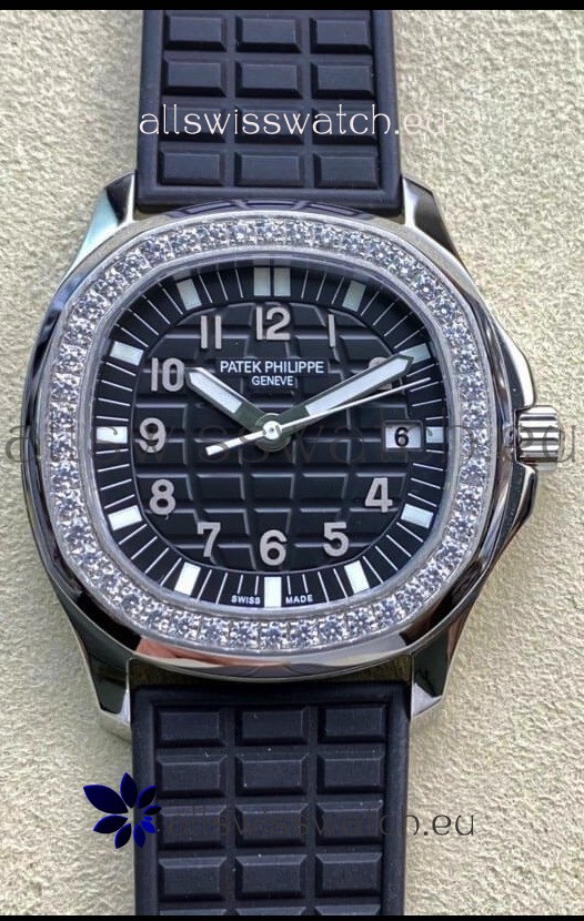 Patek Philippe Aquanaut LUCE 5072A-001 Quartz Swiss Replica Watch in Black Dial 35MM