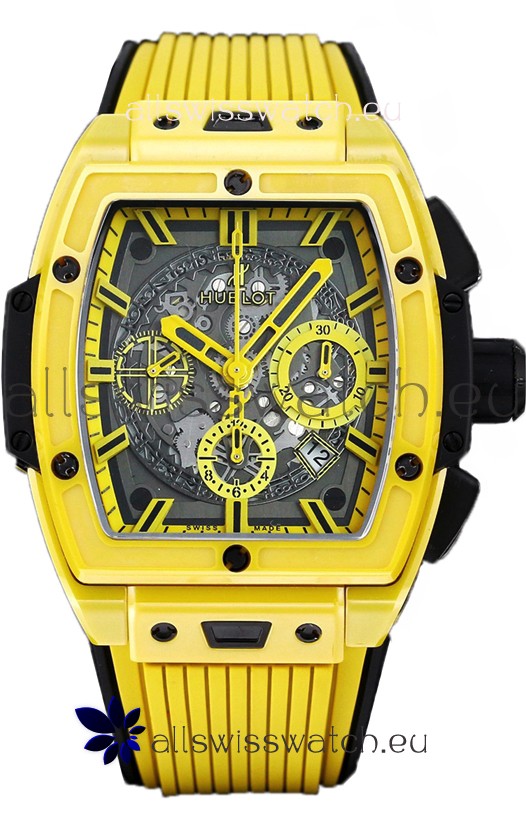 Hublot Spirit of Bang Yellow Magic Edition Watch in PVD Titanium Casing - 42MM Swiss Replica