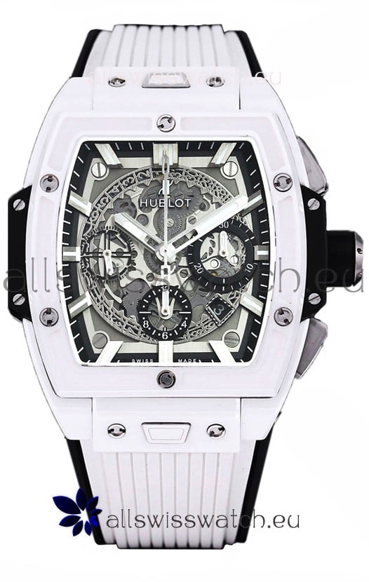 Hublot Spirit of Bang Edition Watch in White Ceramic Casing - 42MM Swiss Replica