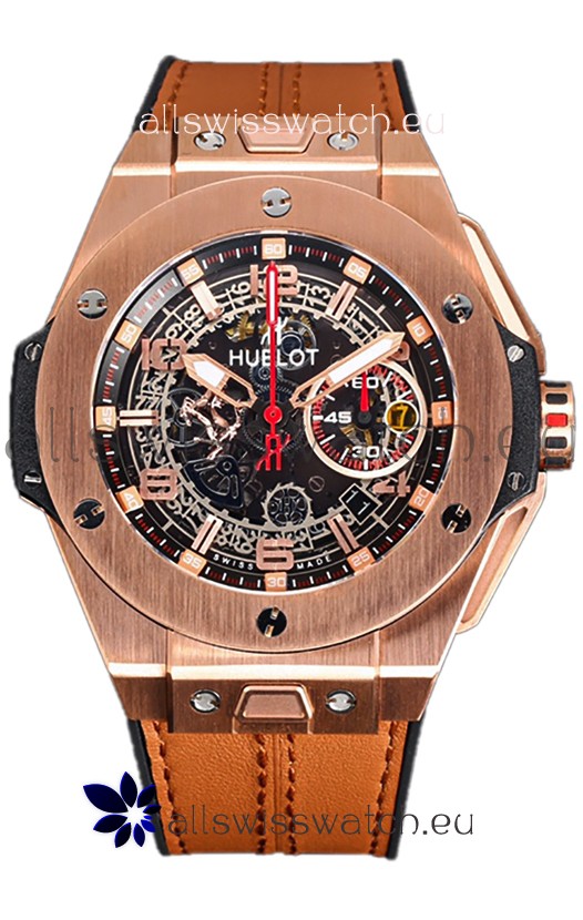 Hublot Big Bang F1 "King Gold" Edition Chronograph Rose Gold Swiss Replica Watch 