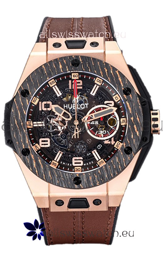 Hublot Big Bang F1 "King Carbon Gold" Edition Chronograph Swiss Replica Watch 