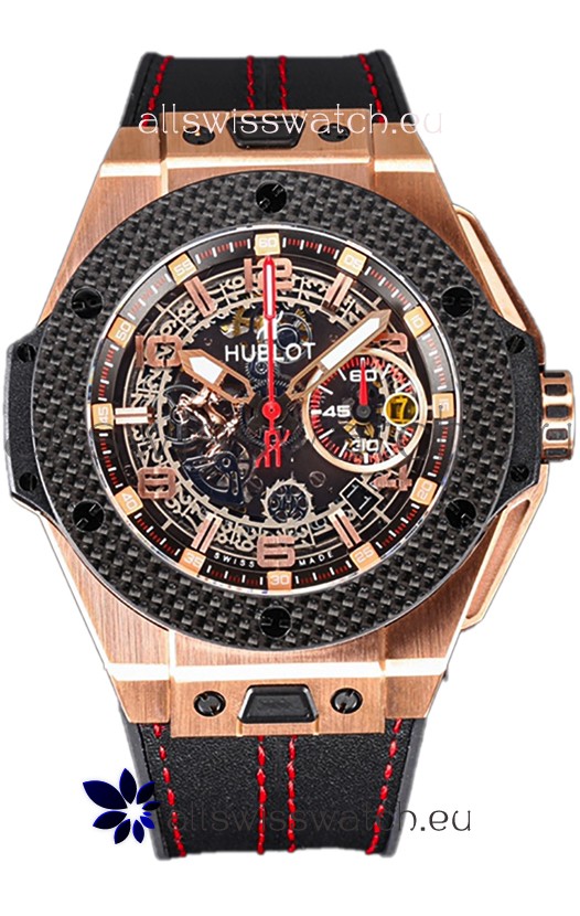 Hublot Big Bang F1 "King Carbon Gold" Edition Chronograph Swiss Replica Watch 
