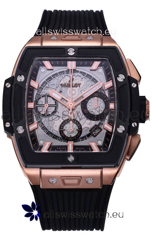 Hublot Spirit of Bang Rose Gold Casing Ceramic Bezel - 42MM Swiss Replica